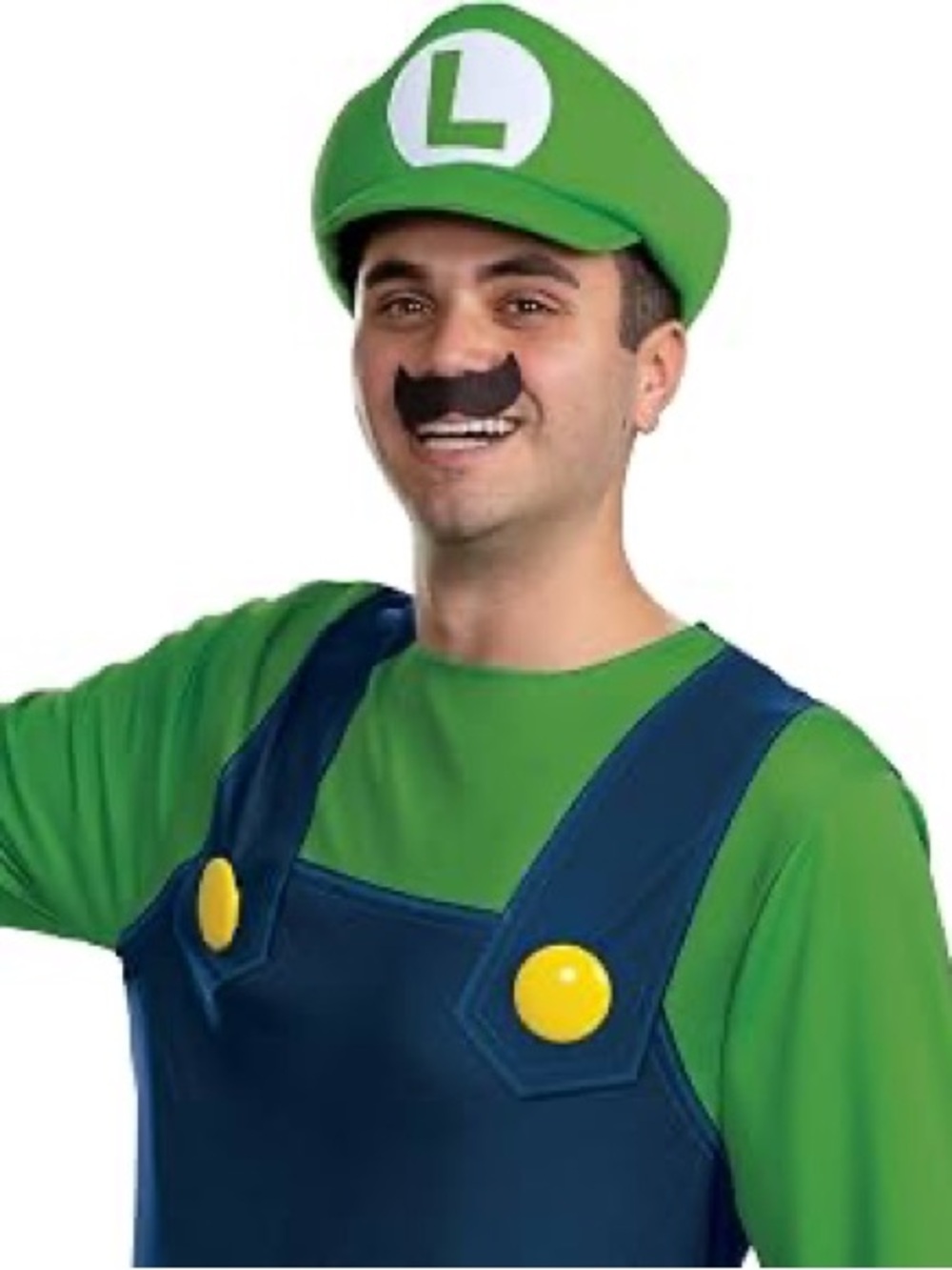 Super Mario Bros Luigi Inspired Costume T Shirt and Hat Men Medium